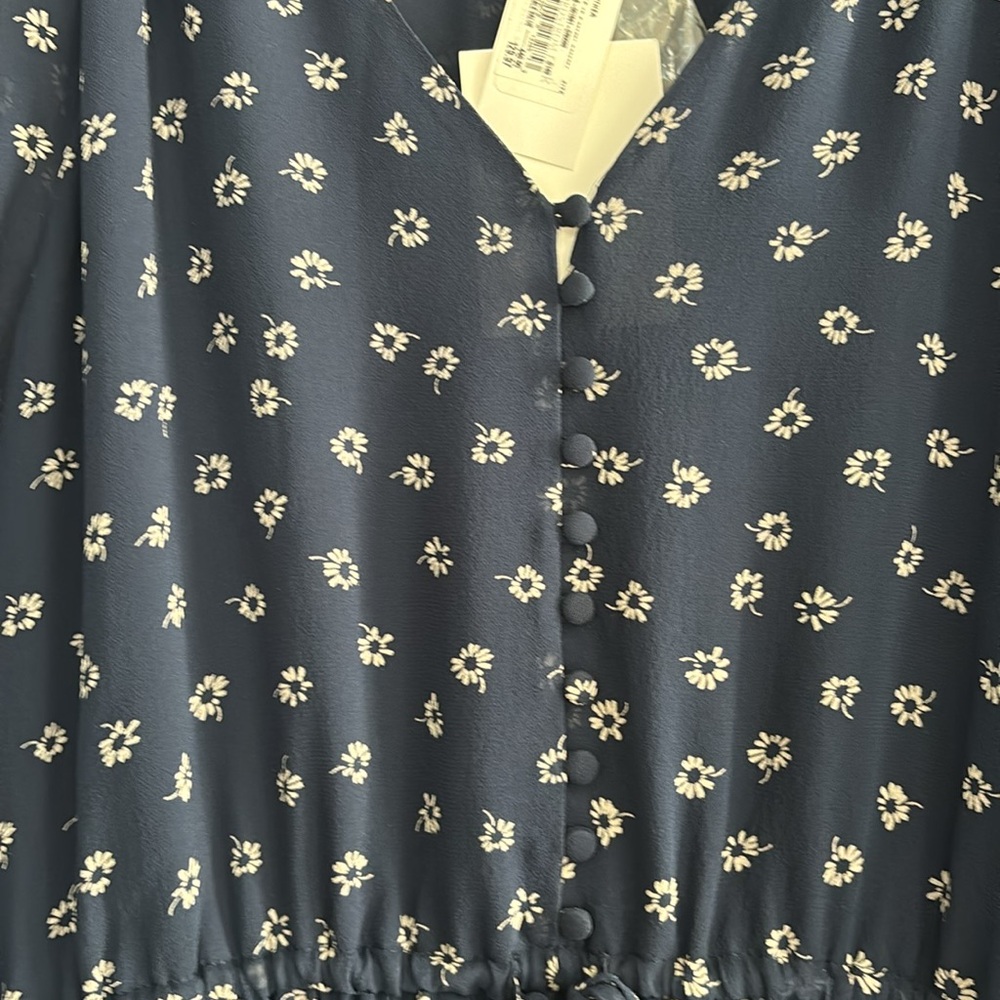 NWT Joie Alithea Dress Floral Navy Size Large (New With Tags) - Picture 8 of 16